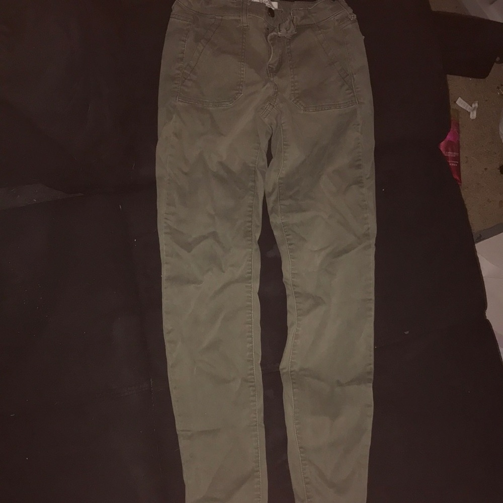 jeans size 0 sage green